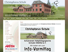 Tablet Screenshot of christophorus-schule-muehltal.de